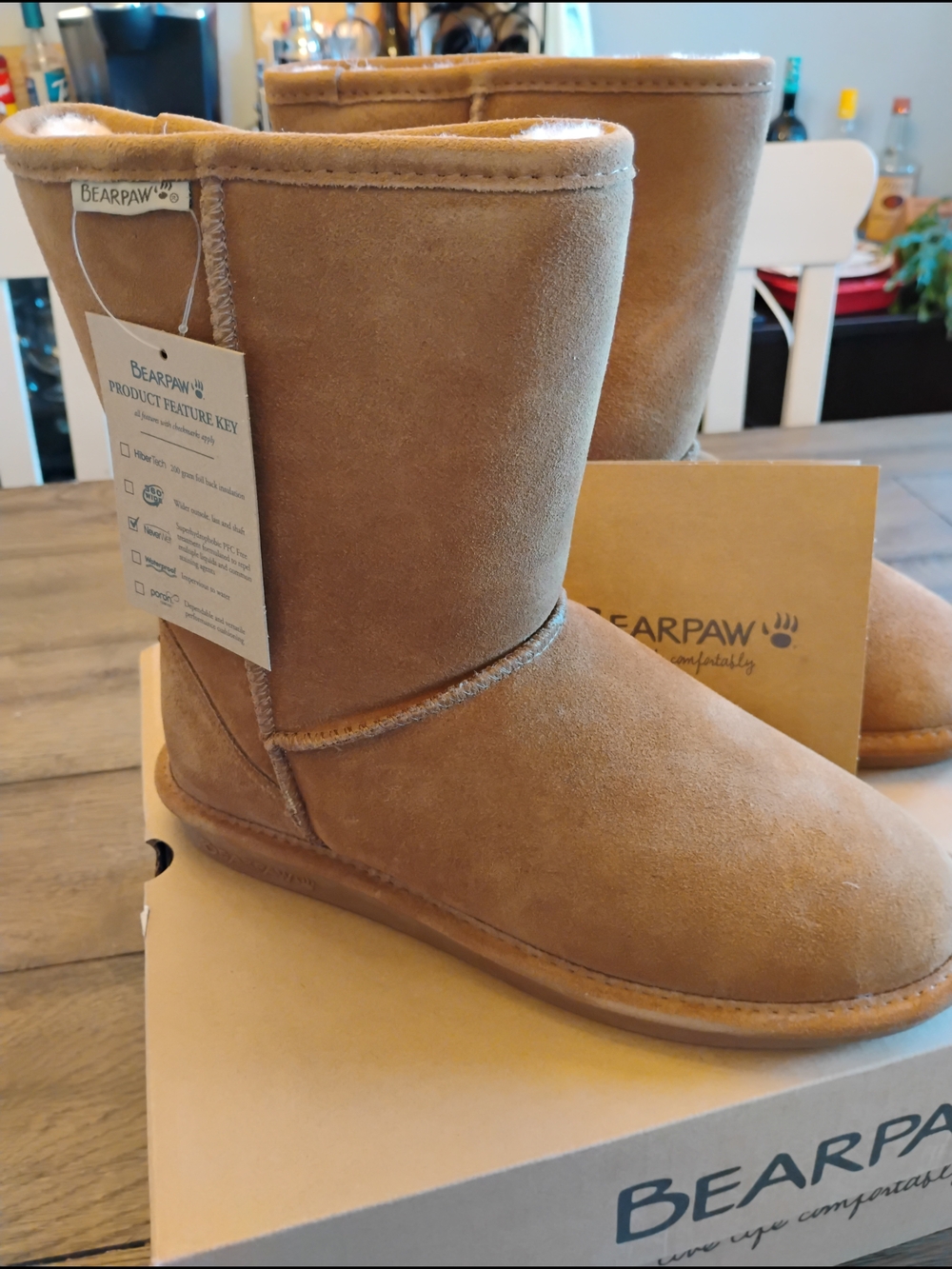 BearPaw Eva Short Boot in Hickory Brown
